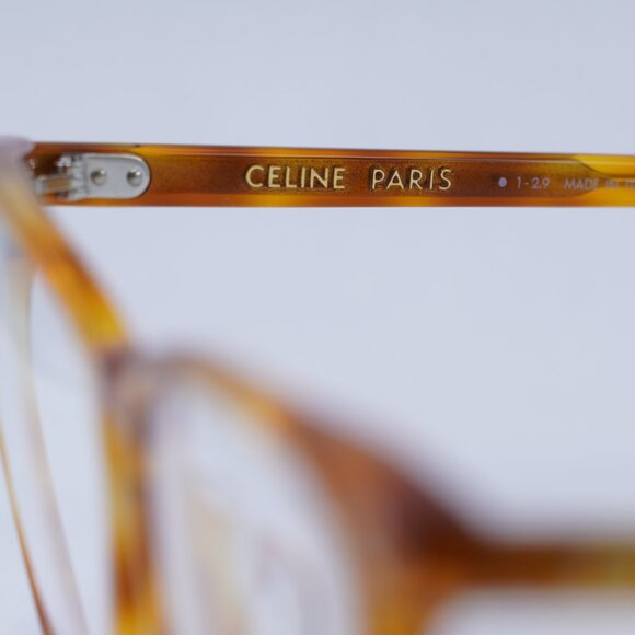 🕶️ New Celine CL50046F 053 Eyeglasses - Light Havana Frame 56mm - Picture 9 of 13